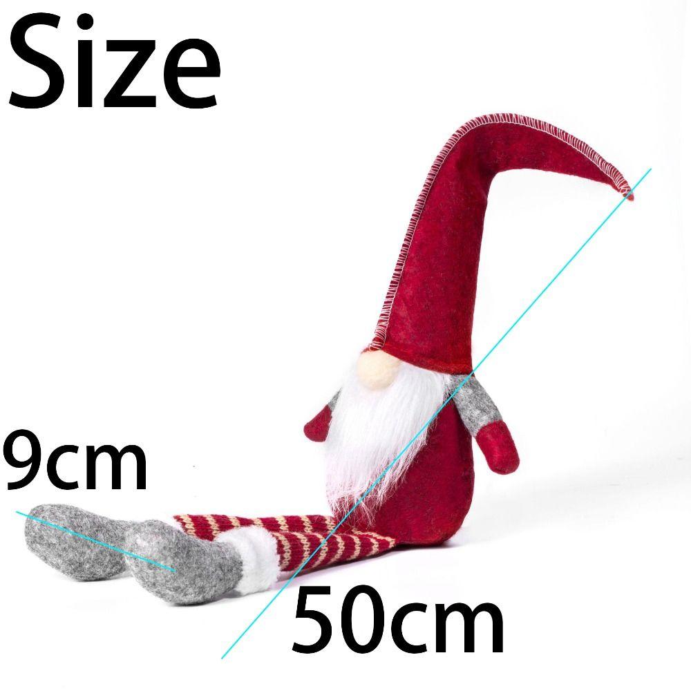 Cartoon Long-legged Christmas Doll Mini Knitted Christmas Figurine Garden