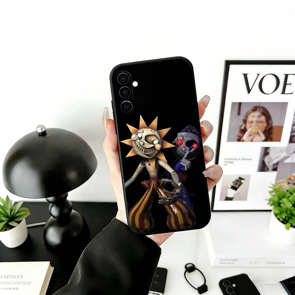 

Чехол для телефона Fnaf G-Game S-Sundrop & M-Moondrop для Samsung Galaxy A73,A72,A71,A70,A53,A52,A51,Другие Мягкий Черный Чехол Samsung a11