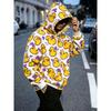 Herren Kapuzenpullover Weiß Gelb Gummienten-Print Atmungsaktiv Weich Pullover Sweatshirt für Niedliche Streetwear Party Tägliche Kleidung