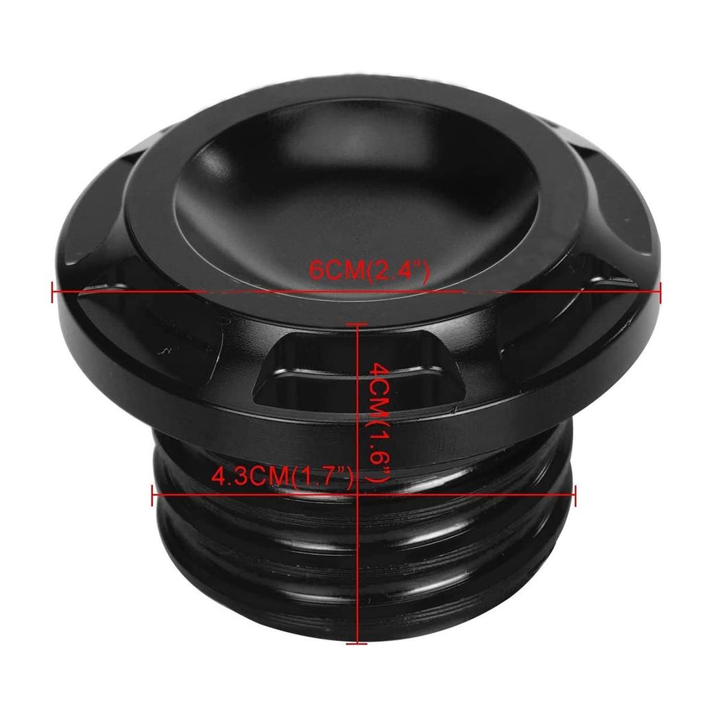 Szmsmy Black Fuel Gas Cap Right for 96+ Harley Sportster Dyna Touring Sofyl Models
