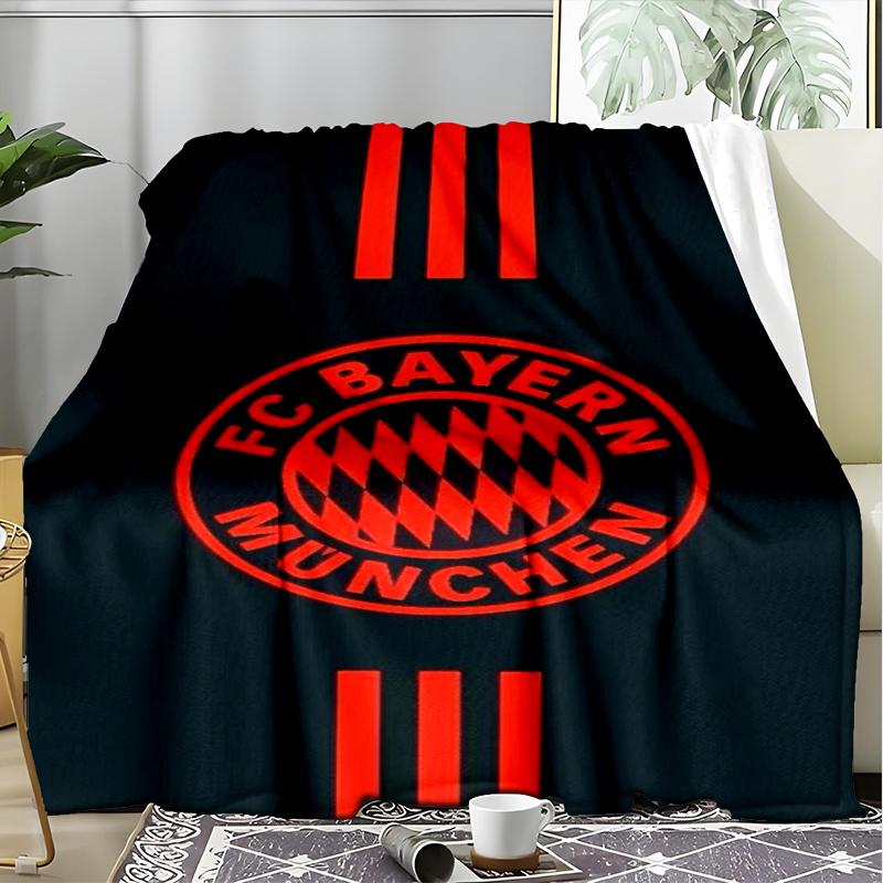 1PC FC Bayern München Printed Soft Flannel Blanket Throw for Adult Bedroom Living Room Sofa Camping Travel Fan Gifts Christmas Gifts