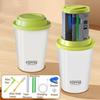 Portable Children's Stationery Set Coffee Cup Shape Learning Storage Cup  for School