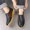 Fashion Oxfords Splicing Colour Moccasin Male Casual Shoe Non Slip Adults Social Pu Fashion 2025 On Sale Retro Trend Men's Leather Shoes