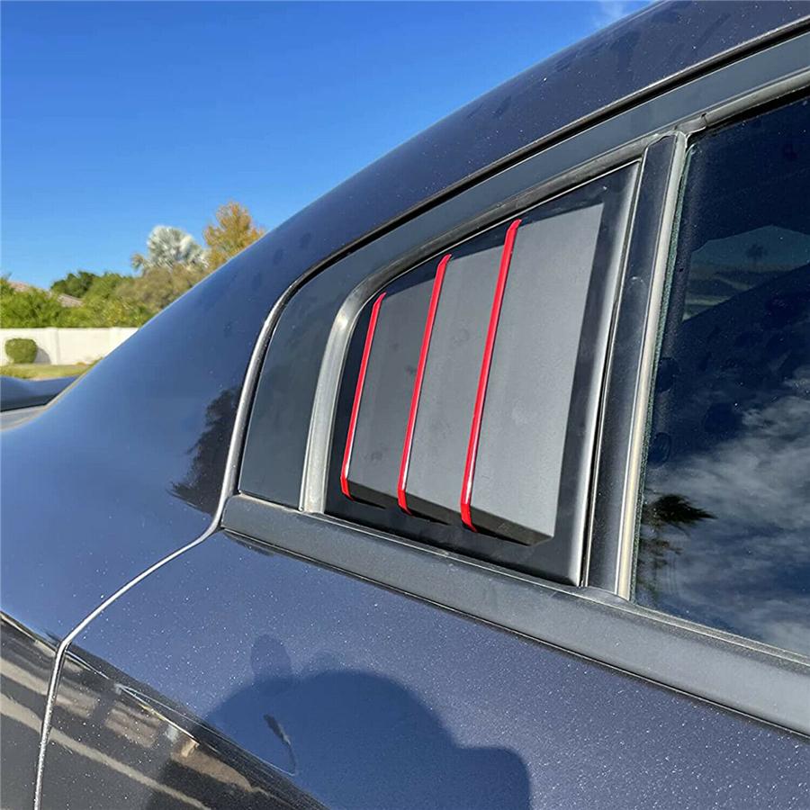 For 2011-2021 Dodge Charger Window Scoop Side Louver Air Vent Cover Trim Black