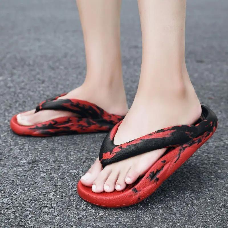 Fashion Beach Male Slipper Flip Flops Platform Shiatsu Outdoor Slides Original Low Price Designer Luxury Y2k Comfortable Eva Men's Shoe
