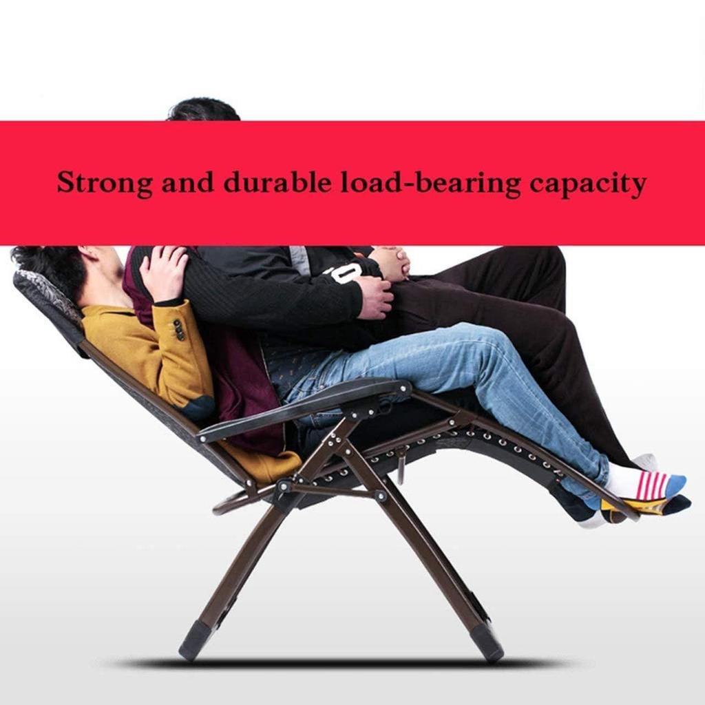 Recliner Folding Easy Chair | 5 Adjustable Postions | Cushioning | Portable & Space Saving Easy Chair For Home Relax Old Age | Black, Mild Steel