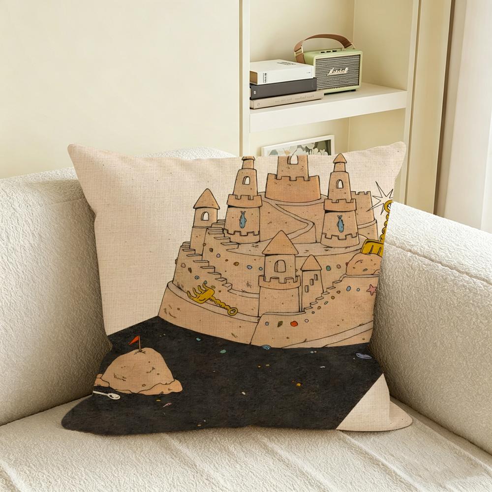 K-Kbrito Cushion Cover Natural Linen Pillowcase Set, All-In-One Decor For Sofa, Bedroom & Chair