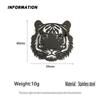 Stainless Steel Tiger Brooch & Cufflinks Set - Hollow Design Accessories for Suits and Shirts