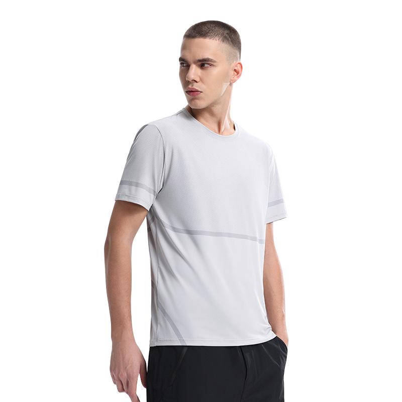 Men's 2025 Ice Silk Quick-Dry Sports T-Shirt - Breathable, Short-Sleeve, for Summer Running & Training