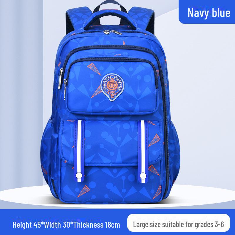 Elementary School Backpack with Side Cooler, Simple and Casual for Grades 1-3 and 6.