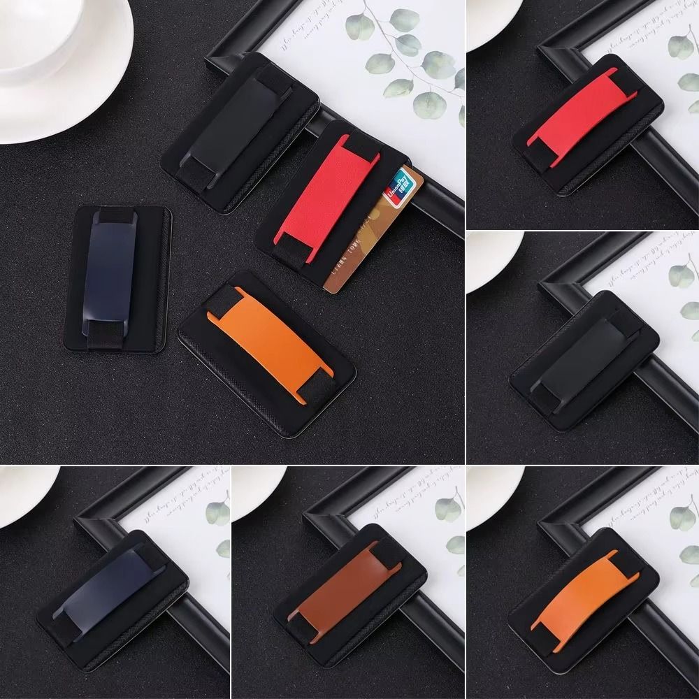 

Back Cover Cell Phone Wallet Case Credit ID Cellphone Pocket Phone Card Holder Phone Accessory червоний