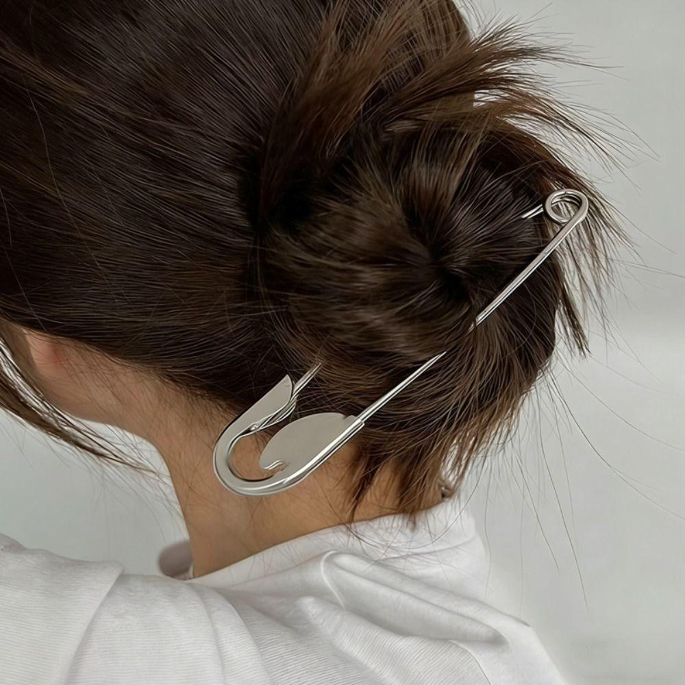 Silver Pin Hairpin Golden Metal Shark Clip Personalized Brooch Shaped Hair Clip Headwear