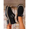 Thick-soled Retro Loafers 2025 Autumn New Muffin Size Round Toe Buckle Low-top Single Shoe Girl