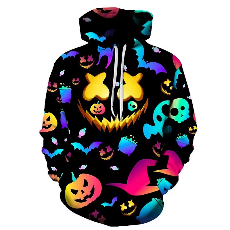 Funny Mens Halloween Smiling Face Hoodie 3d Print Men Hooded Sweatshirt Men's Clothing Men Oversized Sweatshirts Hoodie