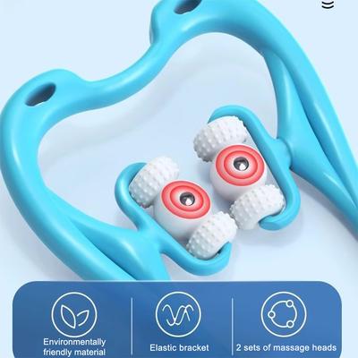 6-Wheel Cervical Spine Massage Roller Pressure Point Therapy Multi-Function Massager Relief Back Waist Shoulder Neck Soreness