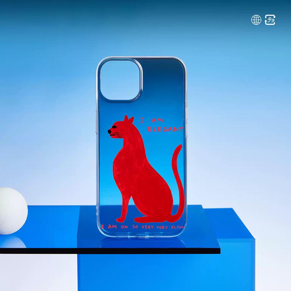 

David Artistic abstract painting design Phone Case Laser gradient Transparent Phone Case For iPhone 17 16 15 14 13 12 Pro Max iPhone17