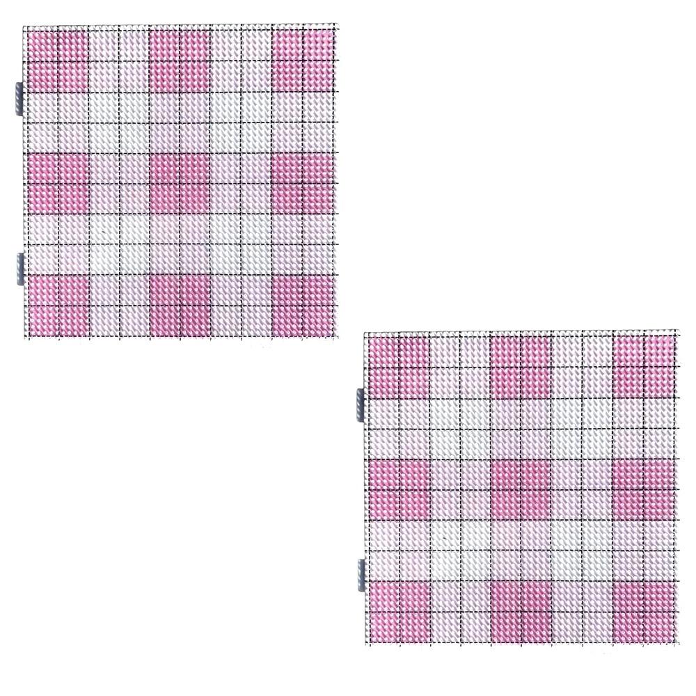 

2Pcs 2.6mm Beads Fuse Beads Pegboards with Black Line Hama Beads Template Creative Handmade pink plaid