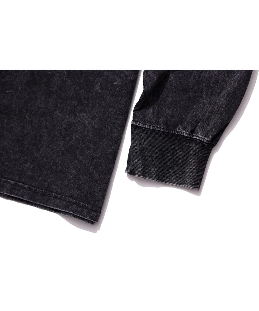 CREAM SODA LAB Quarter Teamplay Pigment Fake Double Layered Long Sleeve Black Yellow