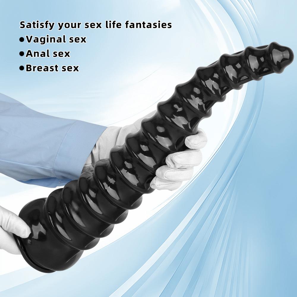 Black PVC Dildo Butt Plug with Suction Cup Masturbator Sex Toy Fisting Realistic Penis Big Dick Strap On Cock