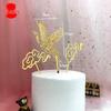 Acrylic 10-Piece Cake Decoration Cards for Birthday & Longevity Wishes - Internet Famous Design
