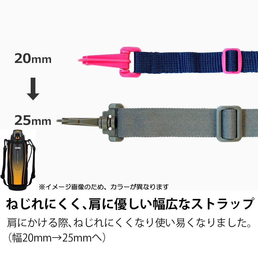 Thermos Vacuum Insulated Sports Bottle Open Black Gradient [One-Touch Type] 1.5L FFZ-1502F BK-G