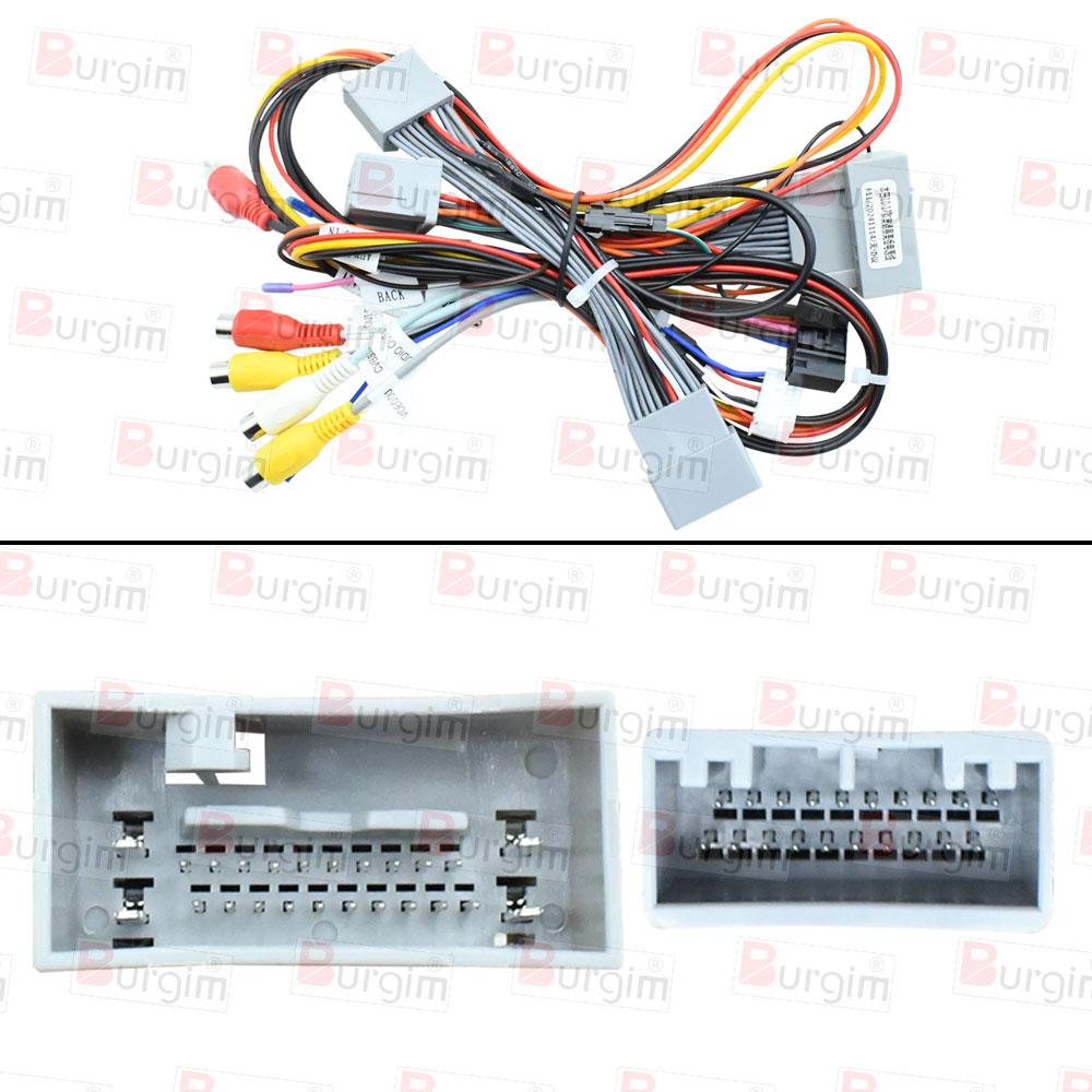 Burgim Car Android Radio Frame For Honda Odyssey RL5 2010-2017 9 inch 2DIN Stereo Panel Fascia 16PIN Harness Wire Power Cable Radio Accessories 4