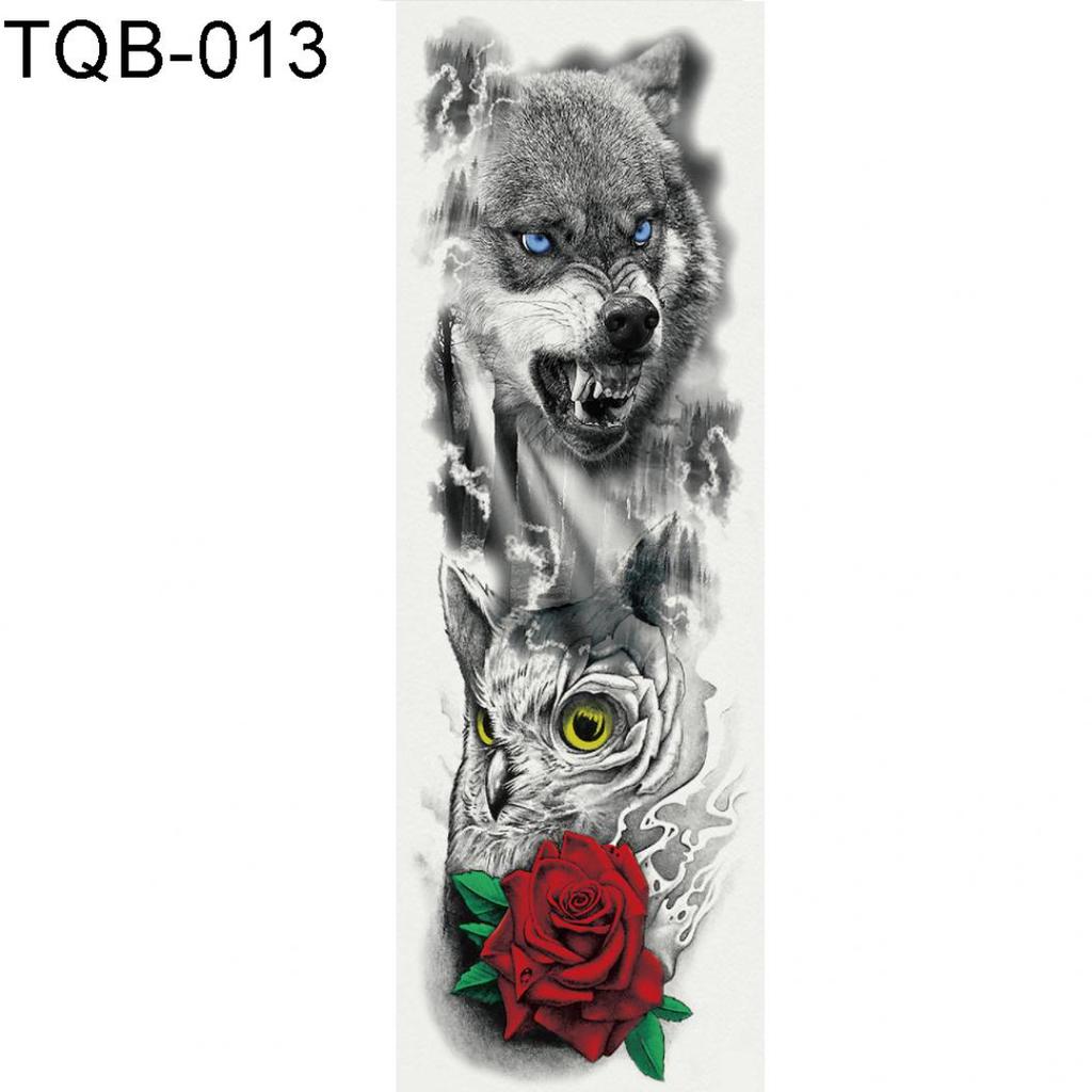 Colorful Temporary Body Art Flower Ghost Animal Water Transfer Sticker Tattoo