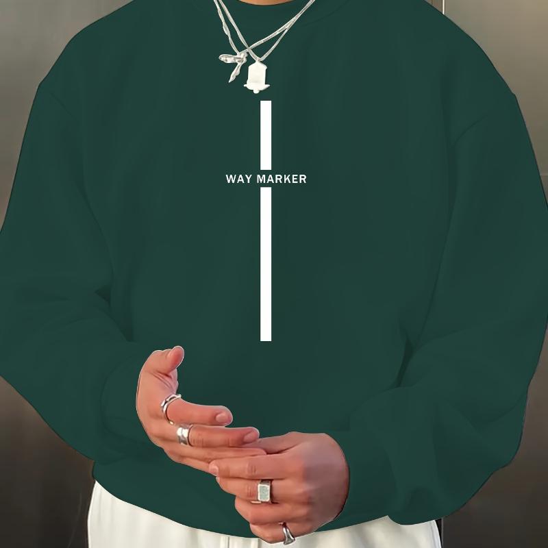 

Men s Slim Fit Crew Neck Sweatshirt, Versatile & Wrinkle-Free, Suitable for Office & Date XXL красный