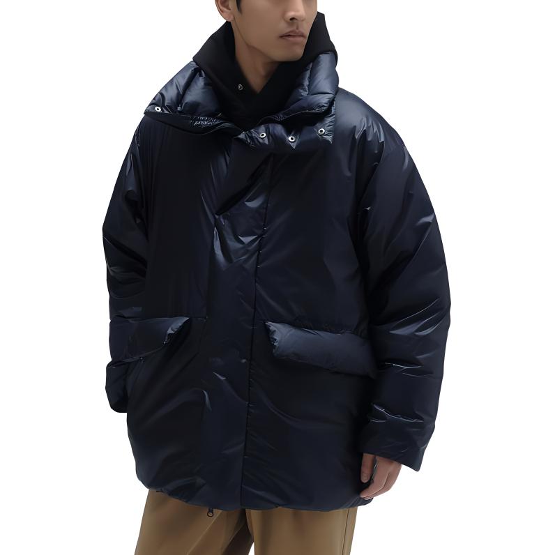 New Balance Met24 Short Down Jacket Men's Marine Blue AMJ45023-NV