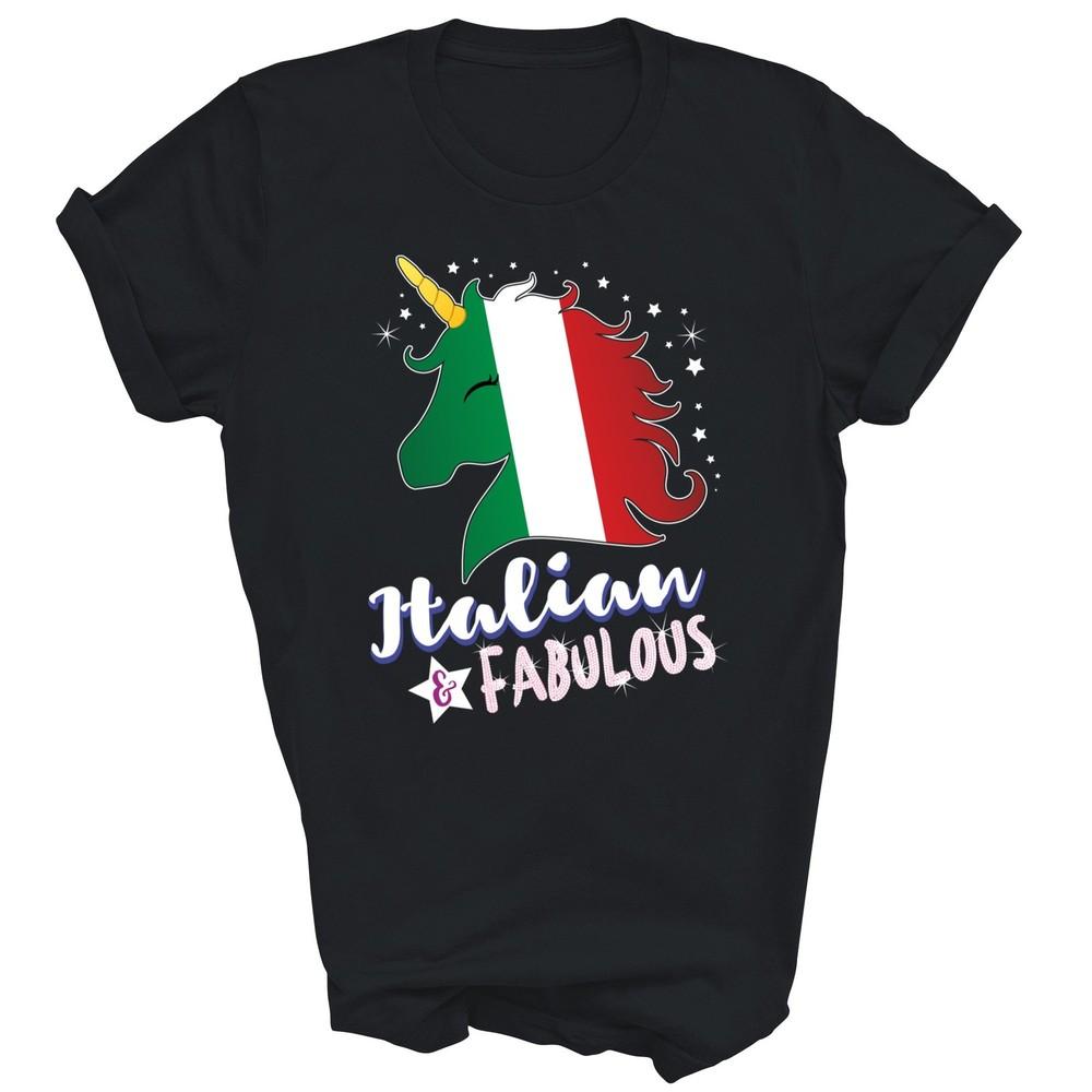 

Italy Flag Italian Unicorn Unisex Shirt Gift S