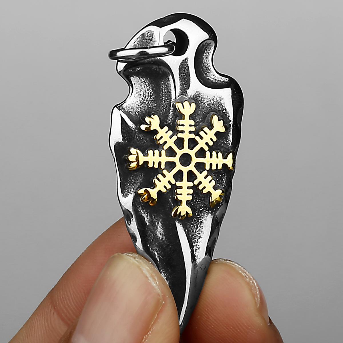 

Викинг Удивительный Шлем Руна Титан Сталь Кулон Мужские Креативные Подвески из нержавеющей стали Ожерелье Ювелирные изделия