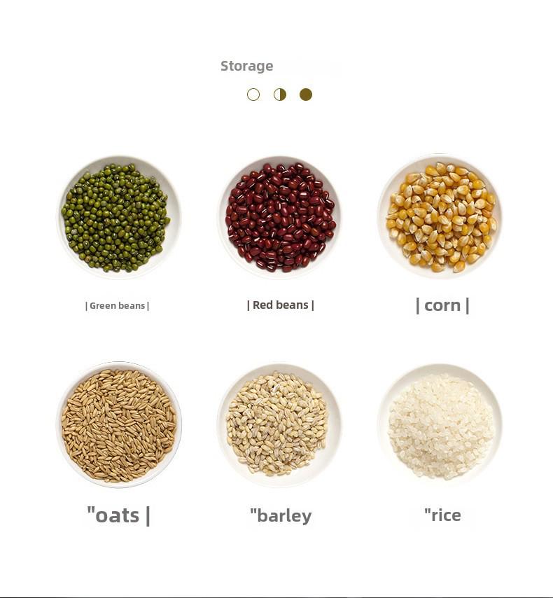 Rotating Rice Storage Container: Insect and Moisture-Proof Sealed Jar with Partition for Grain Preservation
