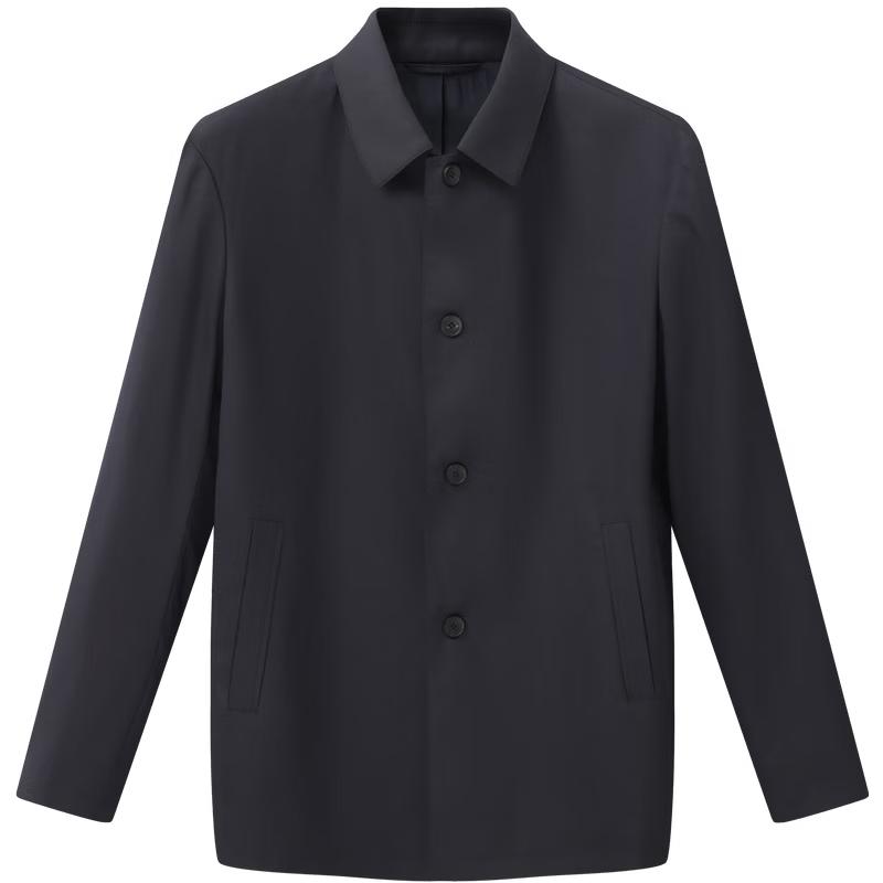 EMZ Men's Wool & Cashmere Blend Mid-Length Trench Coat