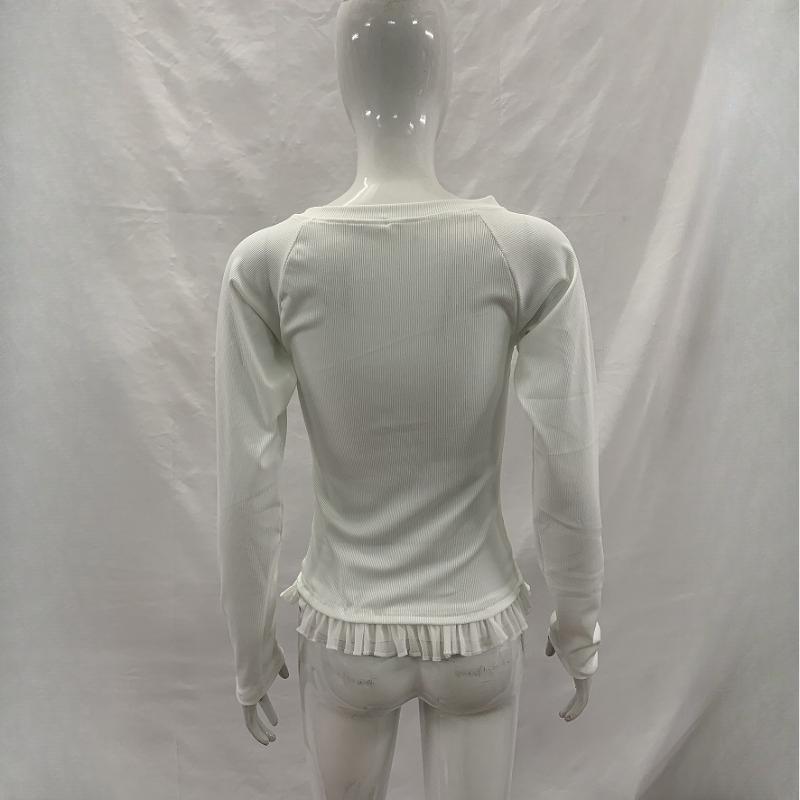 Abbigliamento Y2K Primavera e Autunno Personalizzato con Stampa di Note Musicali Grembiule Bordo Piccola Gonna Design Girocollo Top