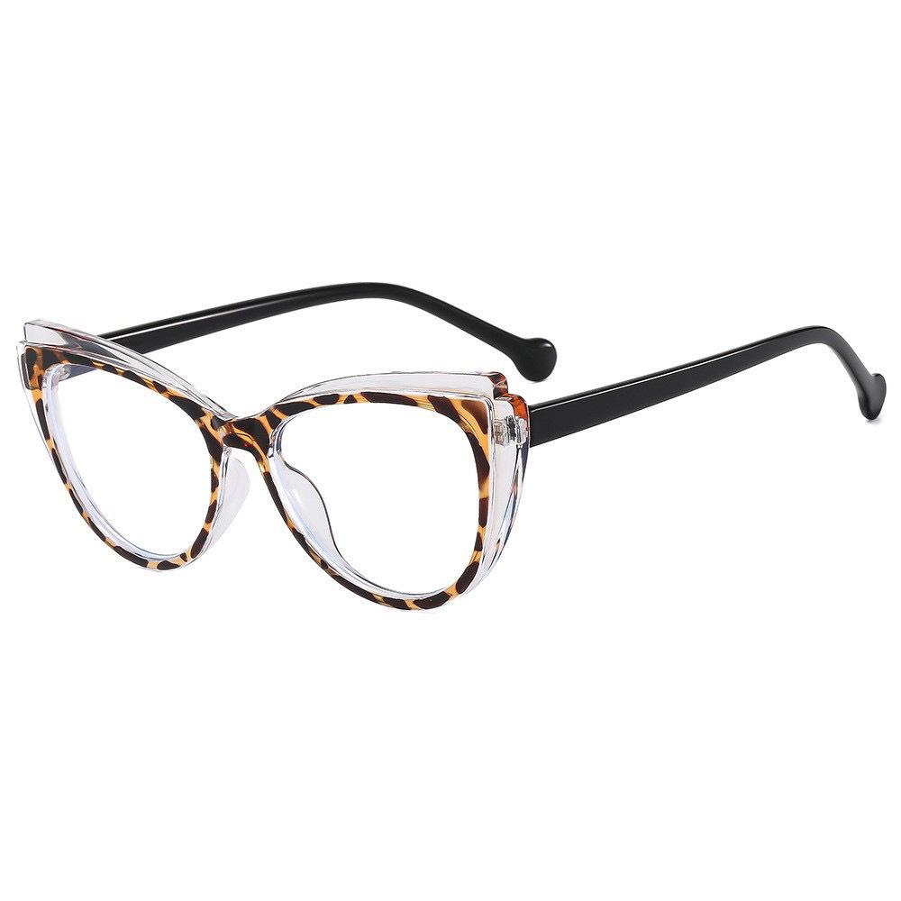 

Модные очки «кошачий глаз» с цветными блоками и линзами, блокирующими синий свет, 2025