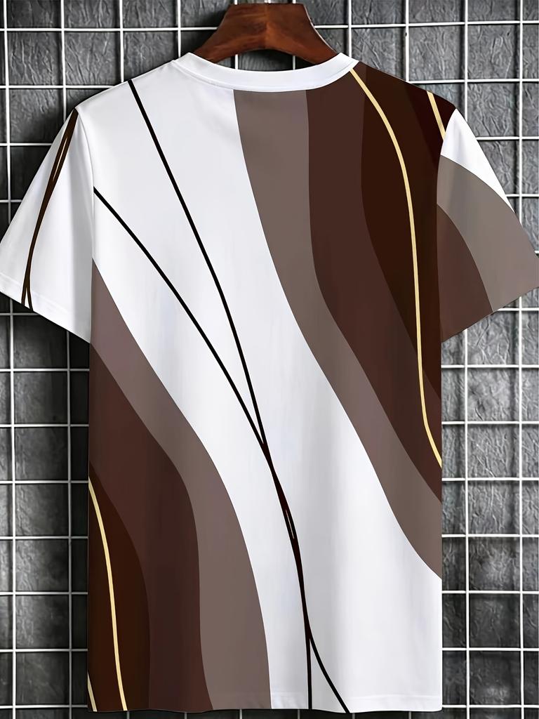 Men'S Branded T-Shirt, Suitable for Various Occasions, Swimming Pool, Newcomer Clothing, Versatile Fashion, Ins Style, Seaside Vacation, Pool Party,