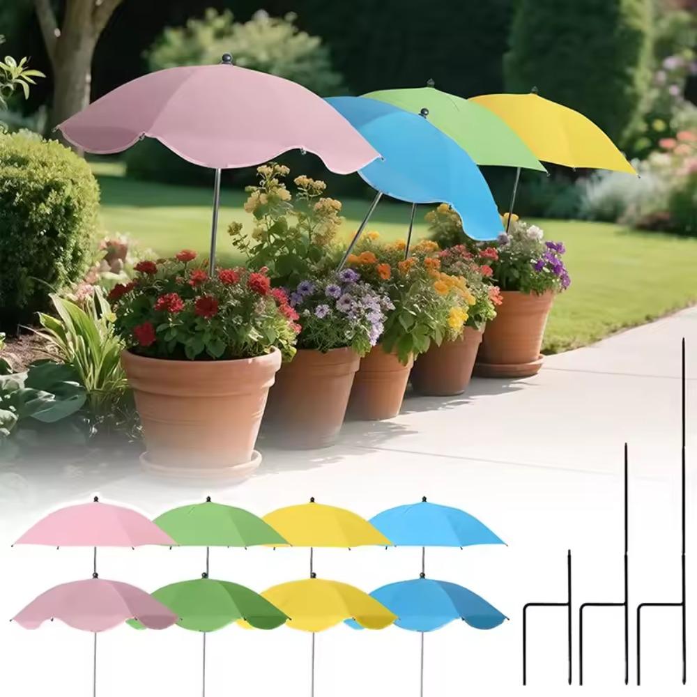 Weatherproof Garden Shade Umbrella Adjustable Sunshade Umbrella Plant Umbrellas  Flower Pots