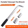 Telescoping Brace Wrench L Shape Tire Wrench Spanner For Effortlessly Nut Removal Adjustable Length High Leverages Design