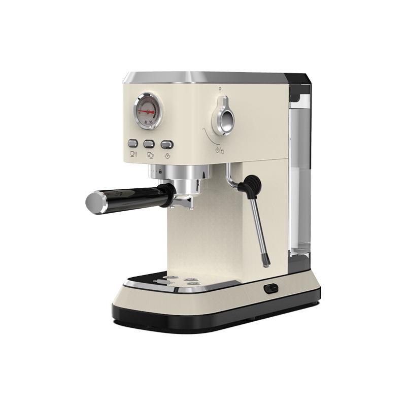 Italian Stainless Steel Semi-Automatic Espresso Machine with High-Pressure Extraction and Integrated Milk Frother