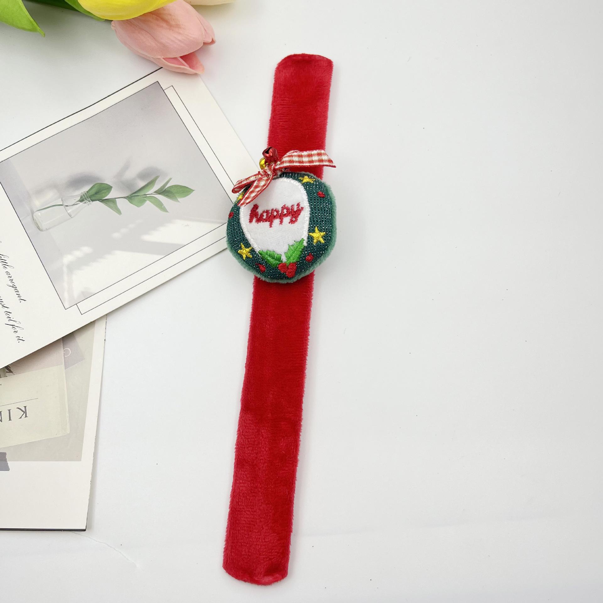 Creative Plush Christmas Slap Bracelet - Elk & Santa Design Slap Bracelet венка