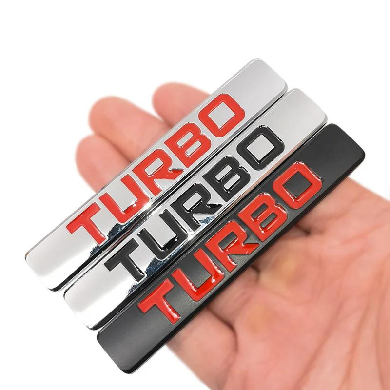 Car Styling Metal Turbo Logo Car Emblem Premium 3D Sport Badge Auto Rear Trunk Sticker Side Fender Accessories Decal