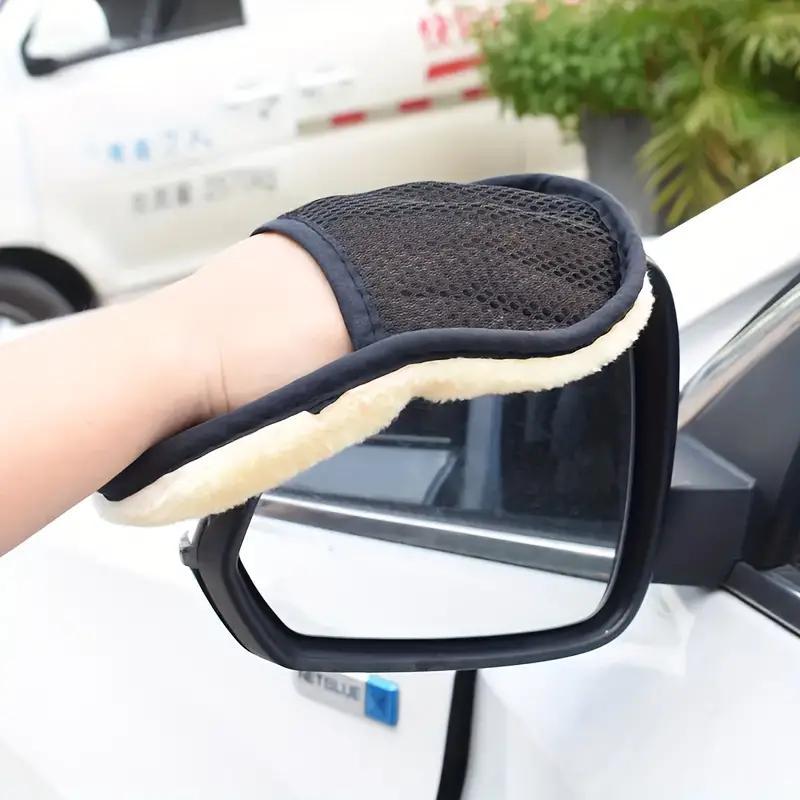 Thickened Fleece-Lined Car Wash Wool Gloves – Cleaning Brush for Cars, Motorcycles & Vehicle Beauty Care