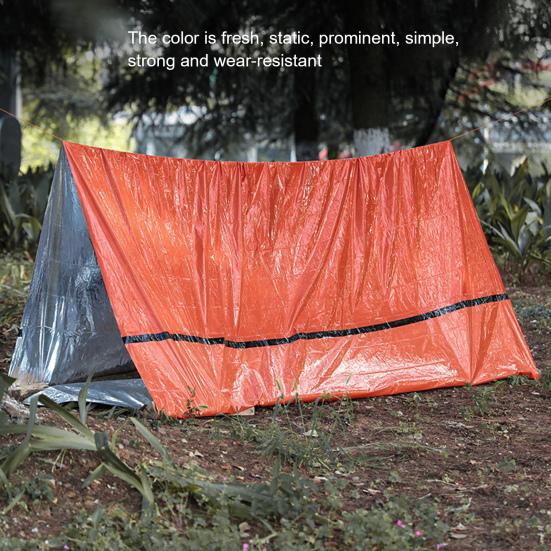 Portable Emergency Tent Ultralight 2 Person Triangle Survival Tent Waterproof Windproof Outdoor Hiking Camping Tube Shelter