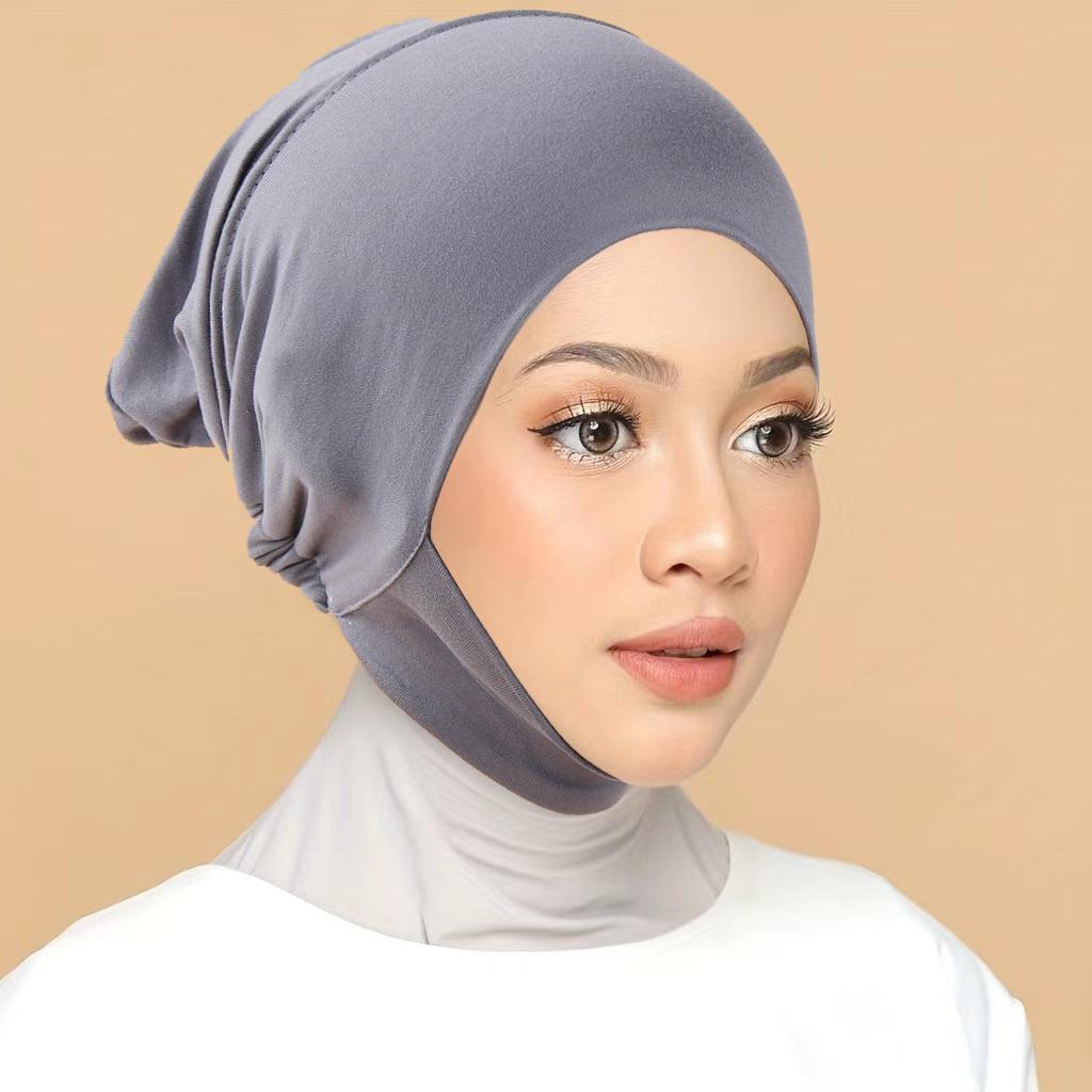 Muslim Inner Cap Hijab For Women Solid Underscarf Hijab Undercap Scarf Turban Hat Islamic Hijabs Ready To Wear Headcover