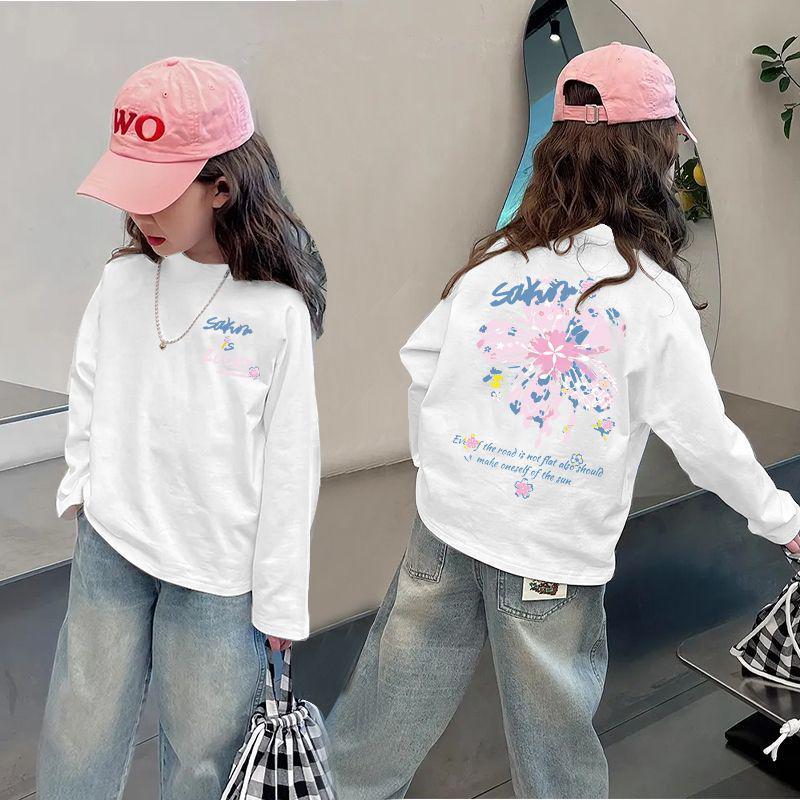 Mädchen Langarm Baumwoll-T-Shirt - Schickes Herbst/Winter Basis-Layer Oberteil