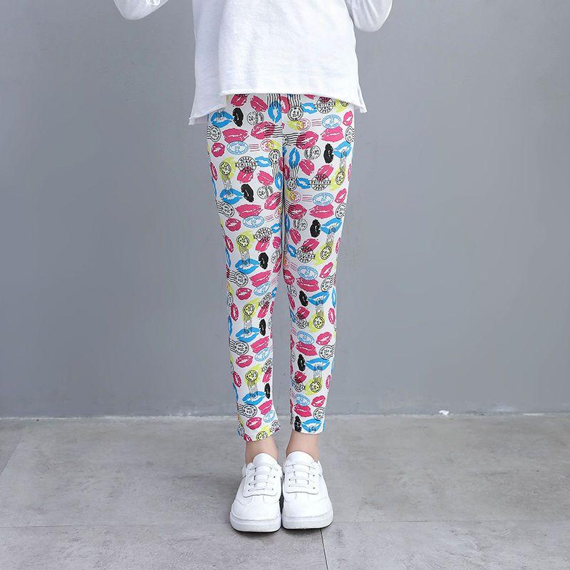 Summer Girls' Modal Leggings Soft Cropped Pants Versatile Baby Parent-child Outfit