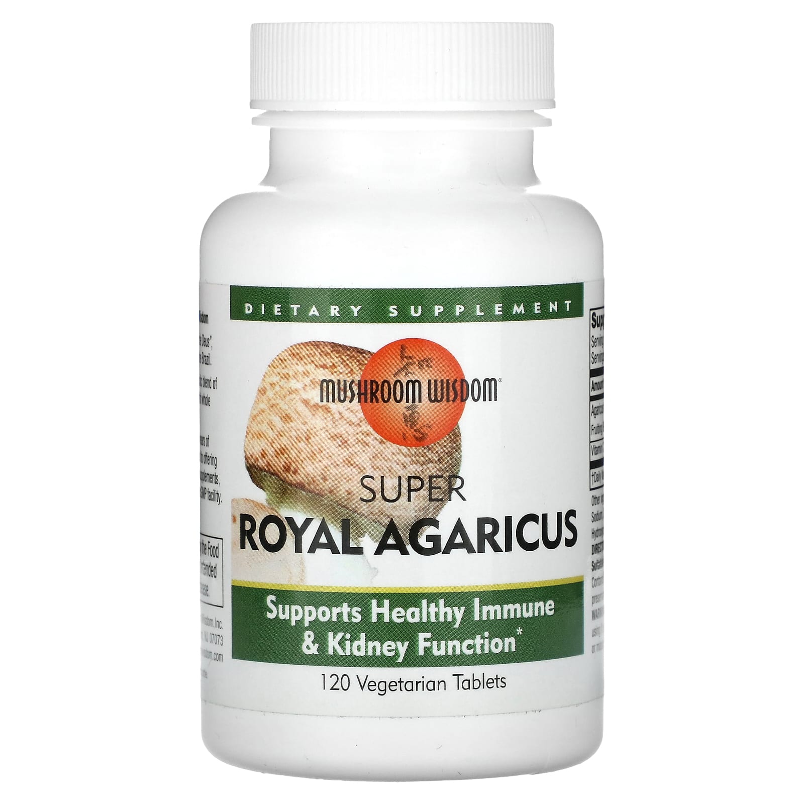 

Super Royal Agaricus, Veggie Tablets 120 Tablets