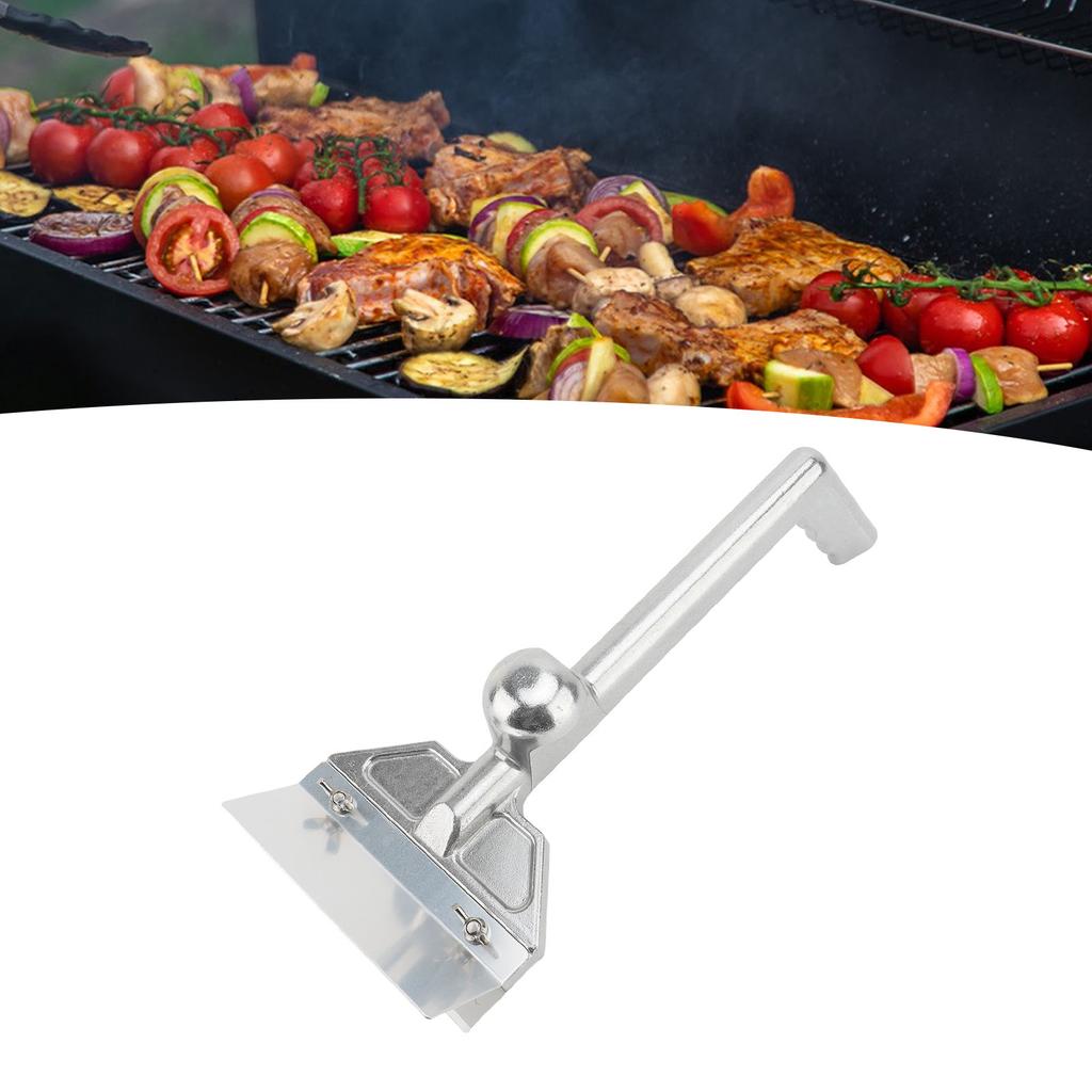 Commercial Griddle Scraper Flat Top Grill Scraper with Ergonomic Aluminum Handle for Outdoor Grill C