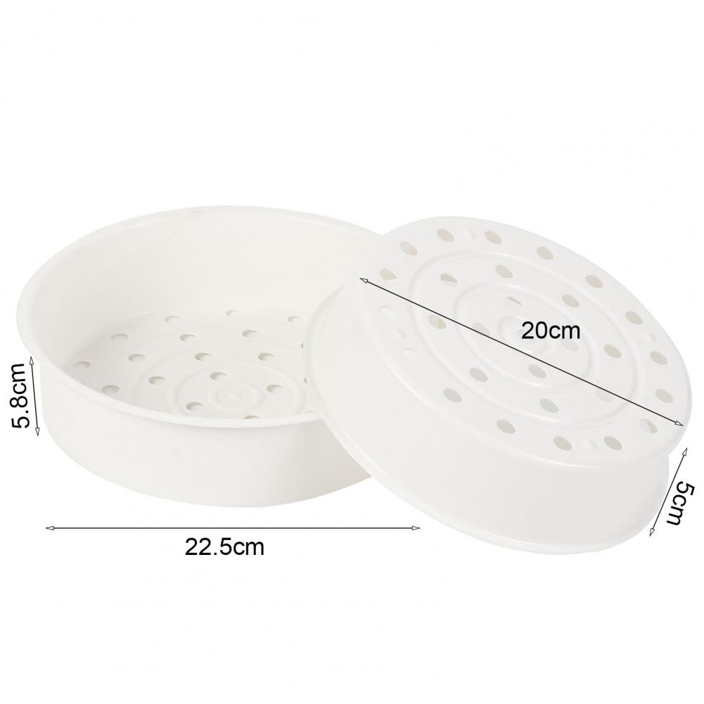 3L/5L Premium Steamer Holder 2 Sizes Drain Design Round Shape Anti Rust Plastic Steamer Steamer Basket Corrosion Resistant