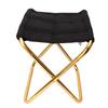 Outdoor Folding Chair Aluminum Alloy Fishing Chair Barbecue Camping Foldable Stool Portable Train Stool Black